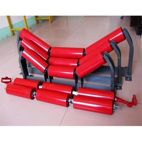 不锈钢三连串托辊带式输送机电力棍子